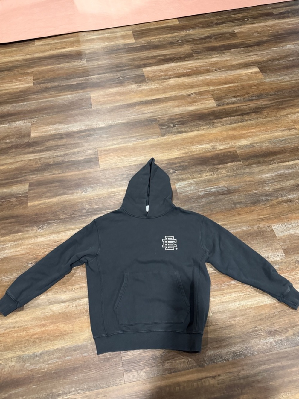 Eric Emanuel Black Hoodie with Small White Logo - Picture 2 of 3
